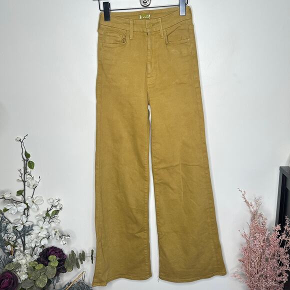 MOTHER High Waisted Roller Skimp Jeans Second Chance Yellow Sz 24 $228 {T53} - Picture 4 of 10